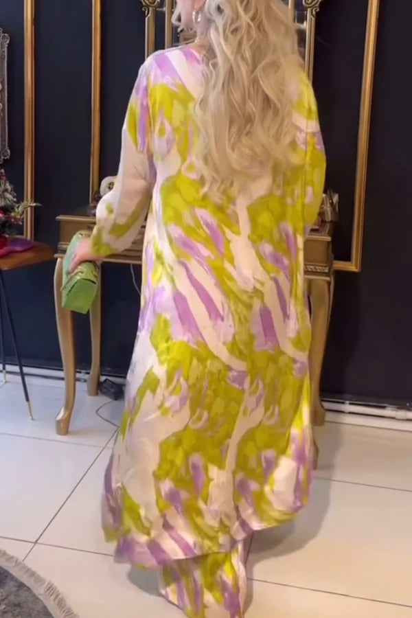 Satin Dress Pants Set