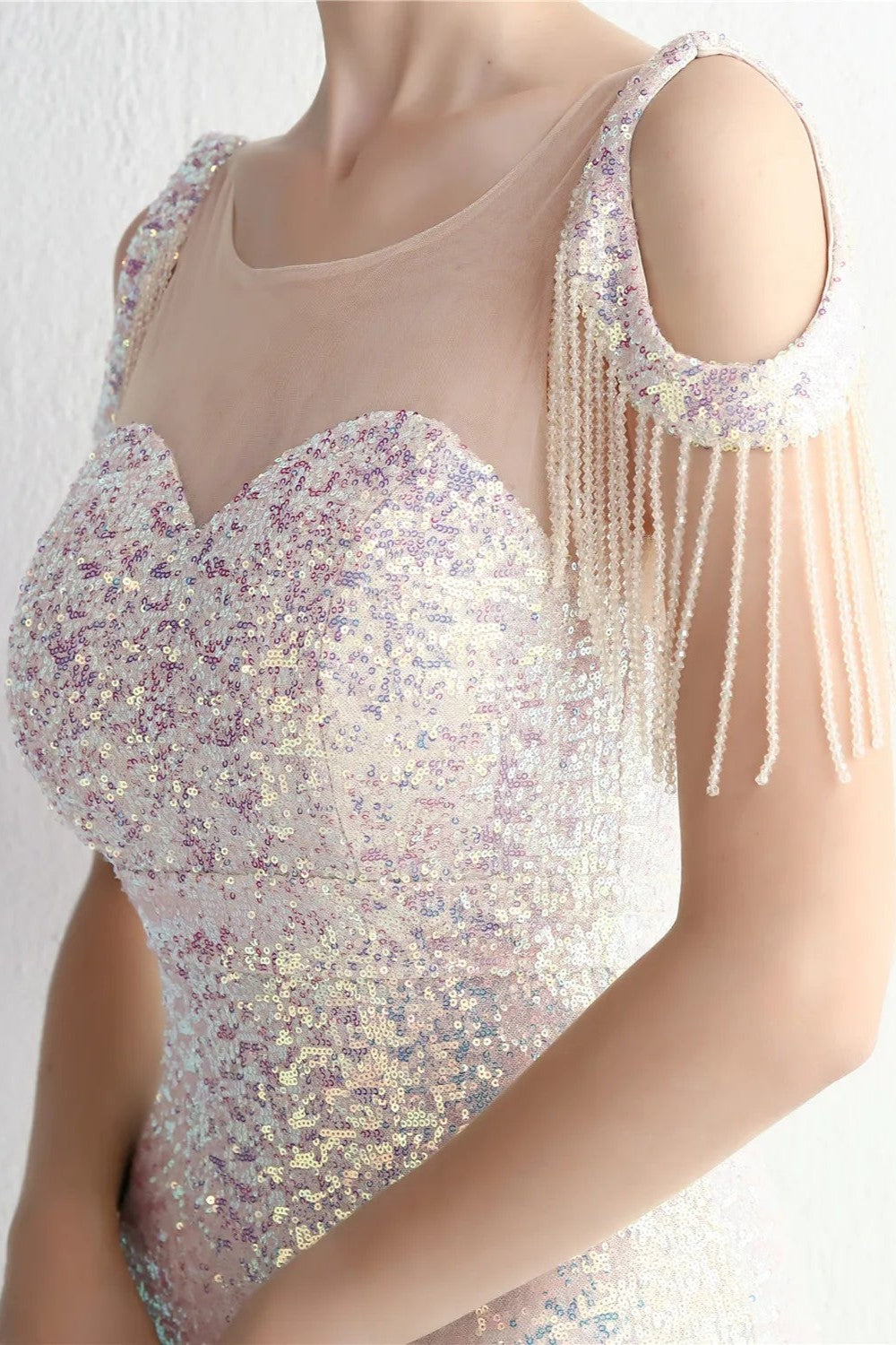 Sequin Sweetheart Neck Sleeveless Mermaid Maxi Dress