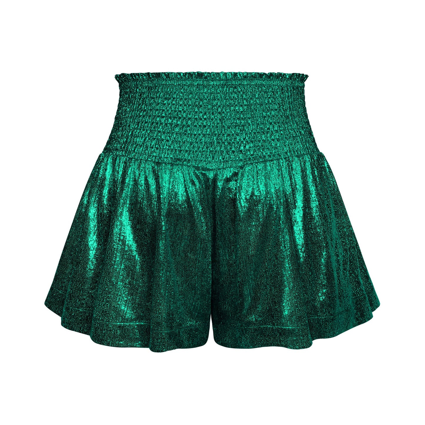 Choose to Sparkle Metallic Shorts - Green