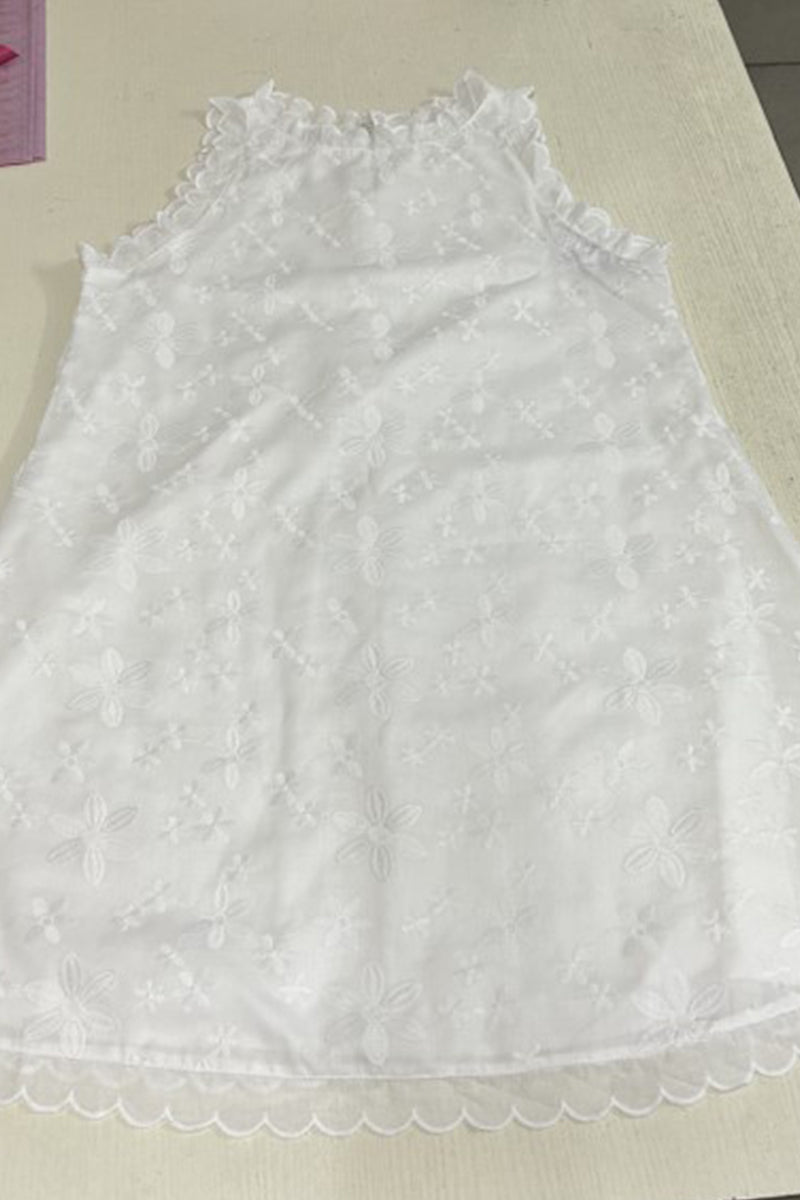 Sweet Vacation Embroidered Vest Dress Dresses