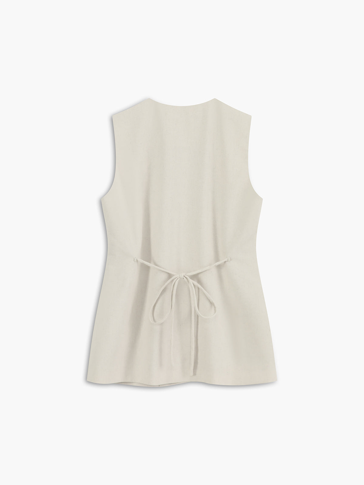 Cotton & Linen Button-front Vest