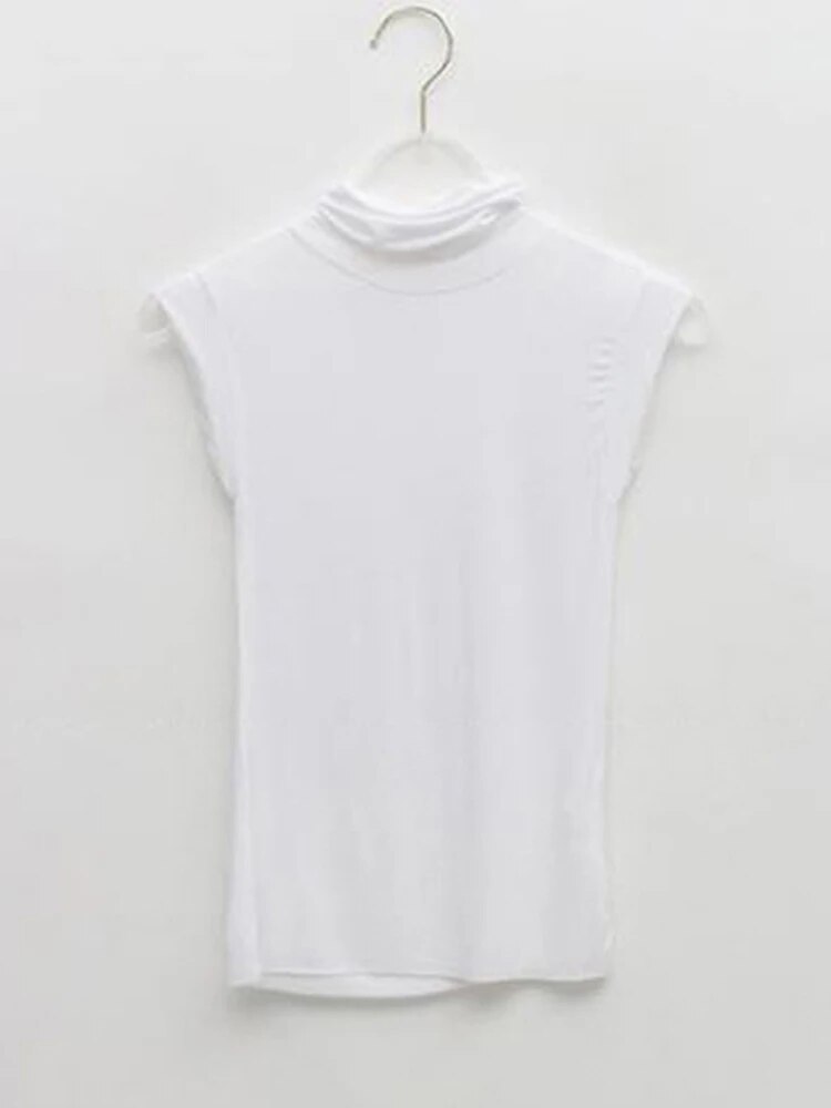 Summer New Modal Corset Tops to Wear Out Sleeveless Turtleneck Tops for Korean White Tank Top Clothes