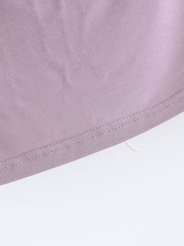 Short Sleeves Pleated Color Heaps Collar T-shirts Tops