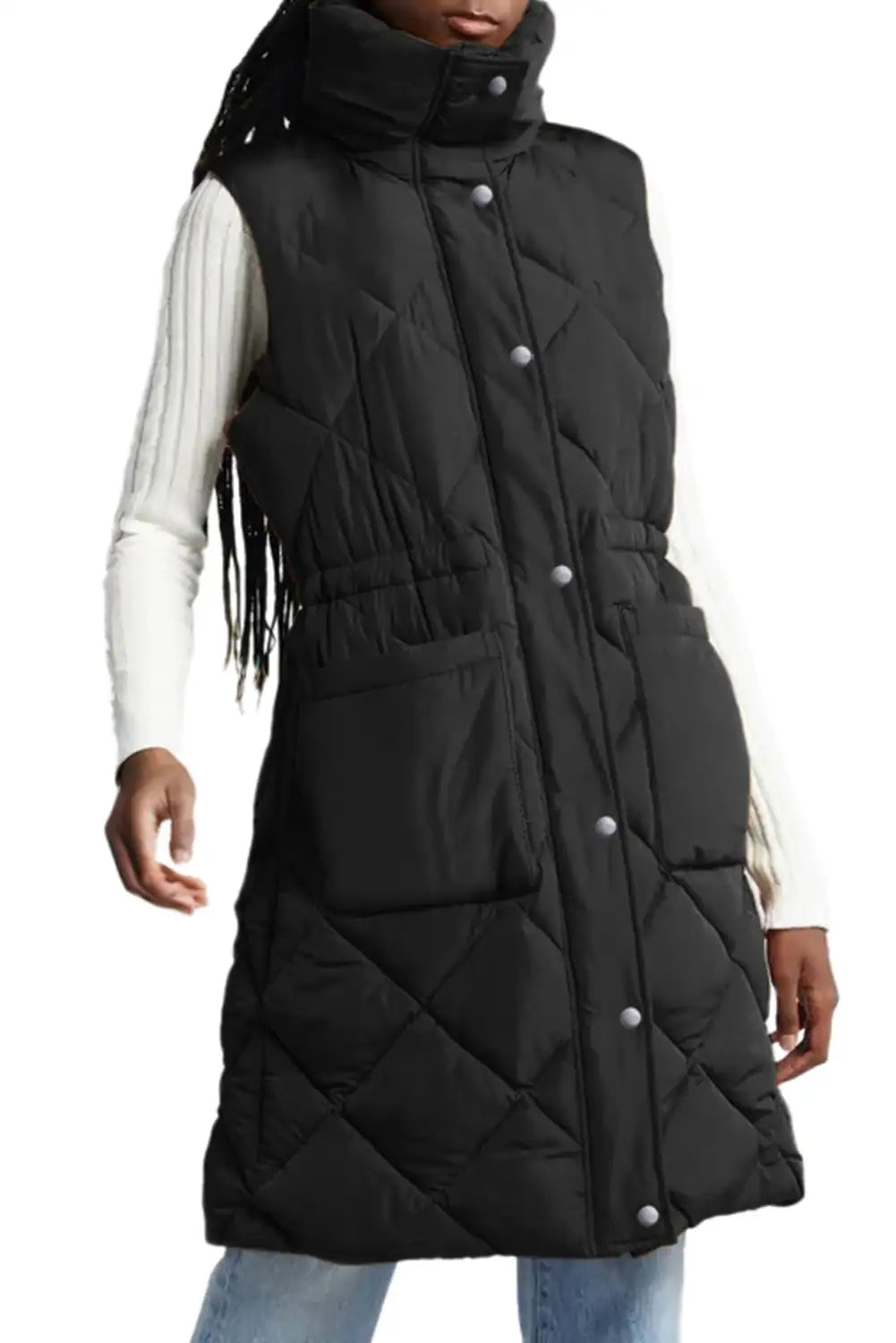 Black Quilted Puffer Vest