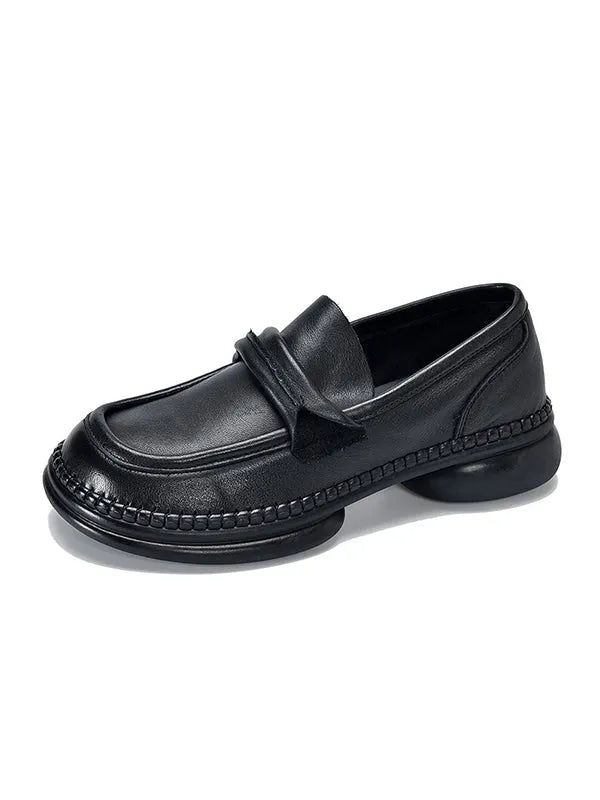 Round-toe Color Square-toe Shoes