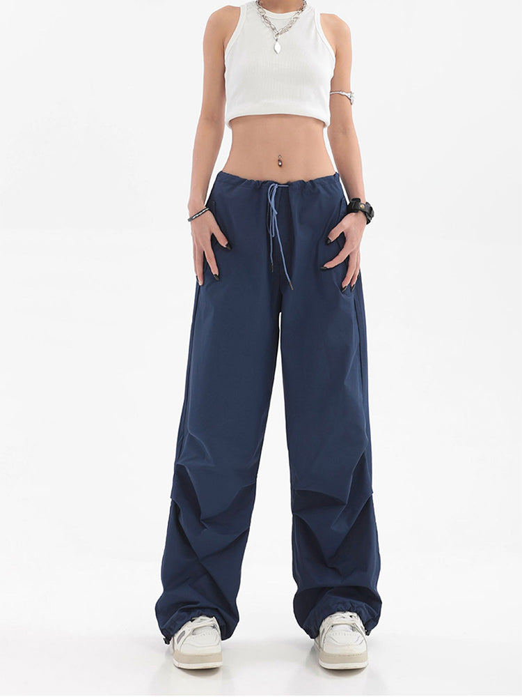 Pants Summer Loose Drawstring Trousers Joggers Baggy Wide Leg Sweatpants Pants Oversized Y2k Clothes