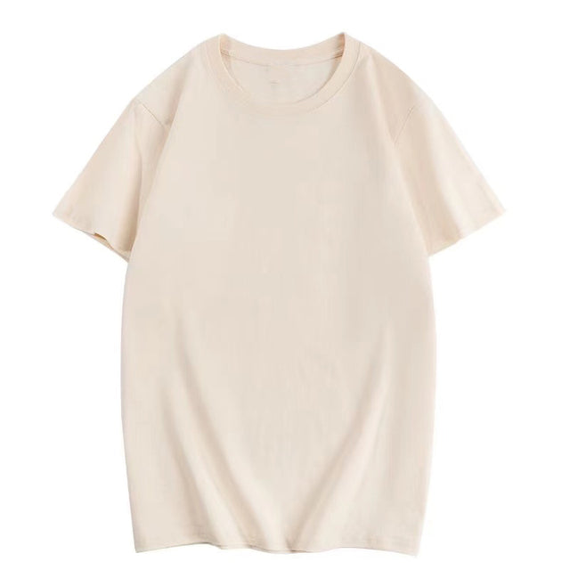 Cotton Short Sleeve T-shirt Summer Loose White Black Harajuku Famale Tshirts Tops Clothes Tee Shirt