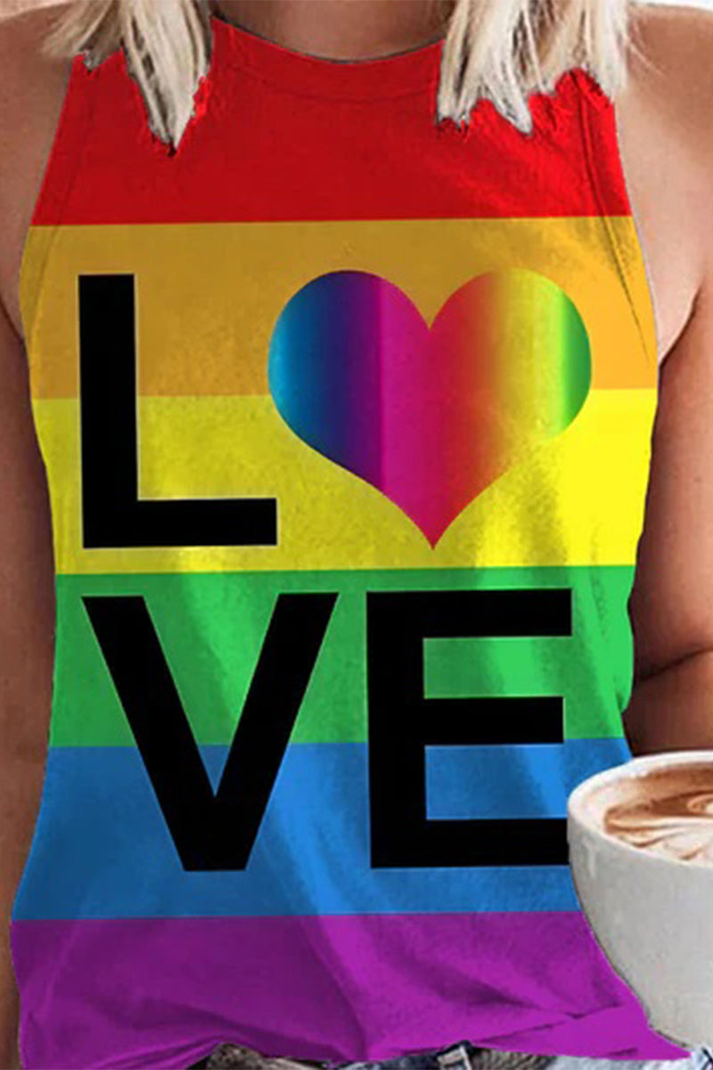 Lgbt Rainbow Love Art Tank Top