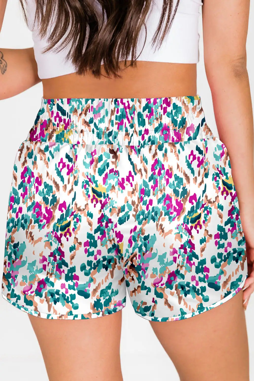 Leopard High Waisted Athletic Shorts