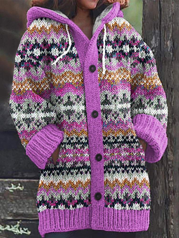 Vintage Fairman Island Knitted Jacquard Cardigan Sweater elevenforest