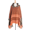 Vintage Herringbone Hooded Pullover Shawl elevenforest