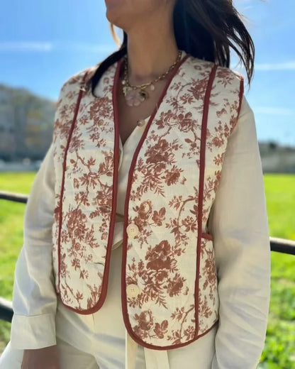 Printed Padded Waistcoat