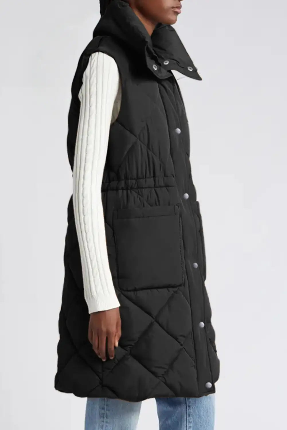 Black Quilted Puffer Vest
