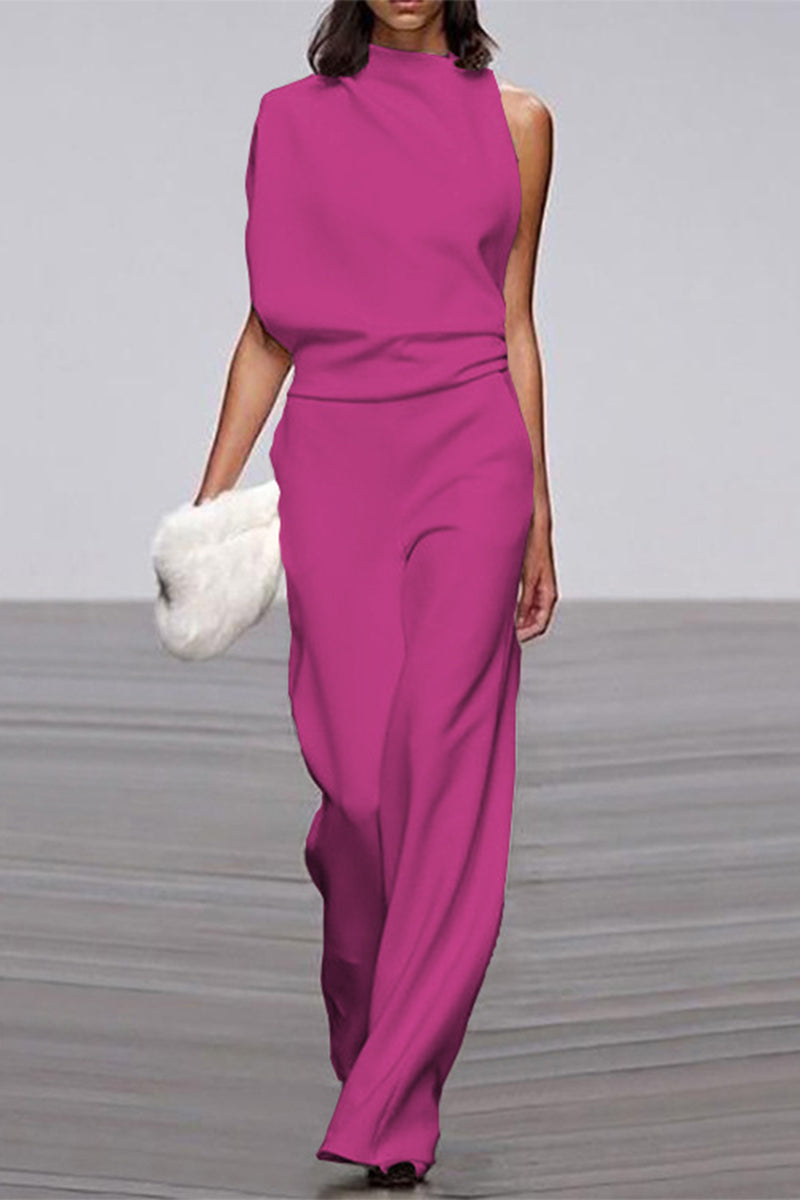 Half a Turtleneck Boot Cut Jumpsuits(12 Colors)