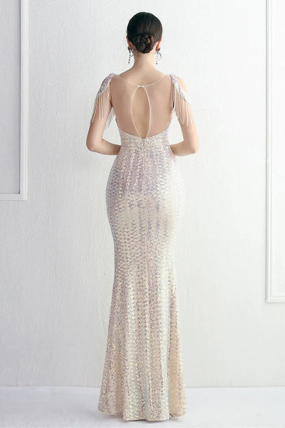 Sequin Sweetheart Neck Sleeveless Mermaid Maxi Dress