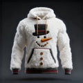 Comstylish Men's Christmas Snowman Inspired Cozy Plush Hoodie