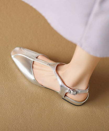 Mulberry Sandals Cowhide Leather Splicing Hollow Out Ap1026