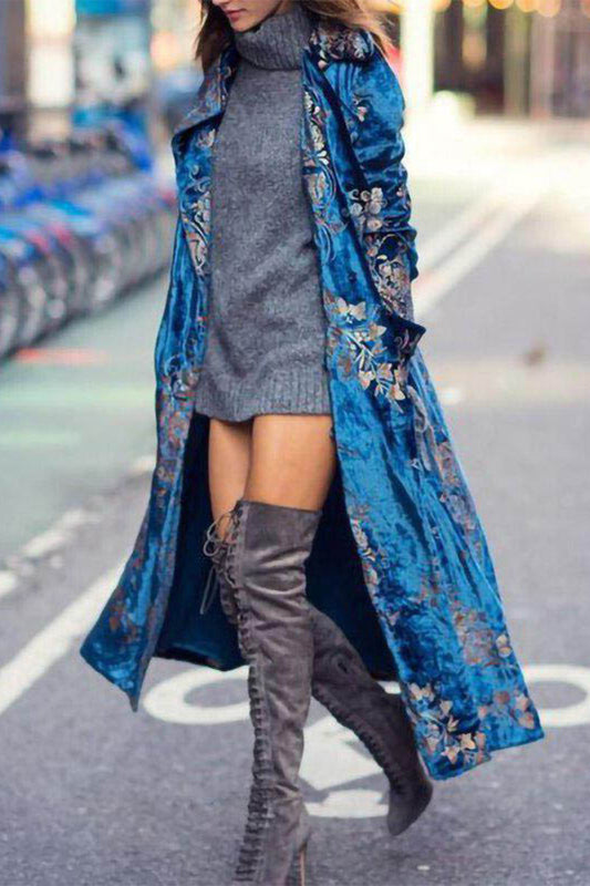 British Style Print Cardigan Collar Outerwear