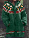 Christmas Gingerbread Cozy Fair Isle Knit Cardigan elevenforest