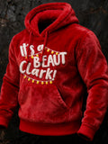Comstylish Men's Christmas Inspired Vintage Cozy Plush Hoodie