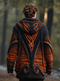 Viking Celtic Knot Art Men's Hooded Sweater Cardigan artswardrobe