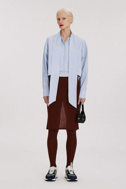 Stripe Embellished Long Sleeve Top