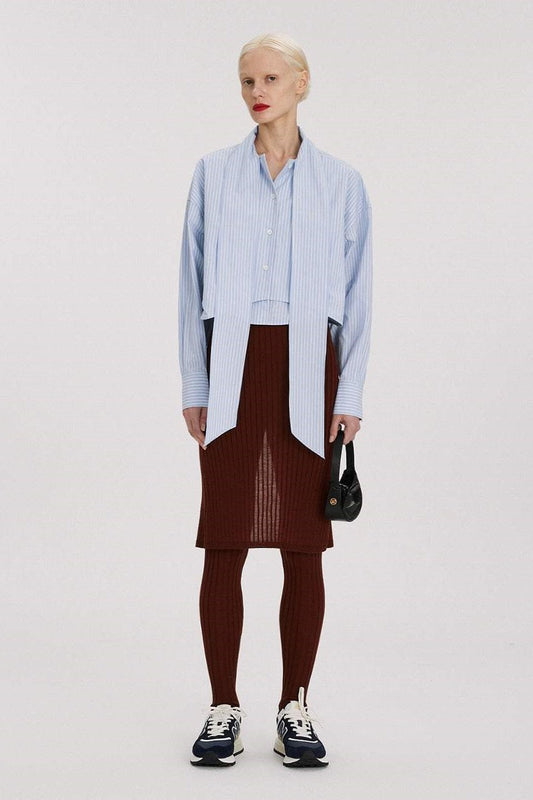 Stripe Embellished Long Sleeve Top