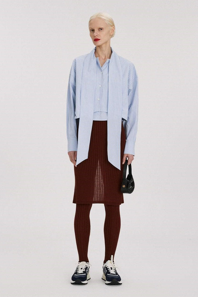 Stripe Embellished Long Sleeve Top