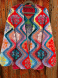Vintage Colorful Crochet Pattern Cozy Knit Cardigan artswardrobe