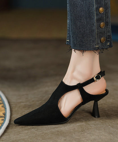Green Stiletto Suede Sandals Pointed Toe