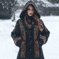 Women's Viking Tribal Dark Celtic Mythology Hooded Cardigan elevenforest