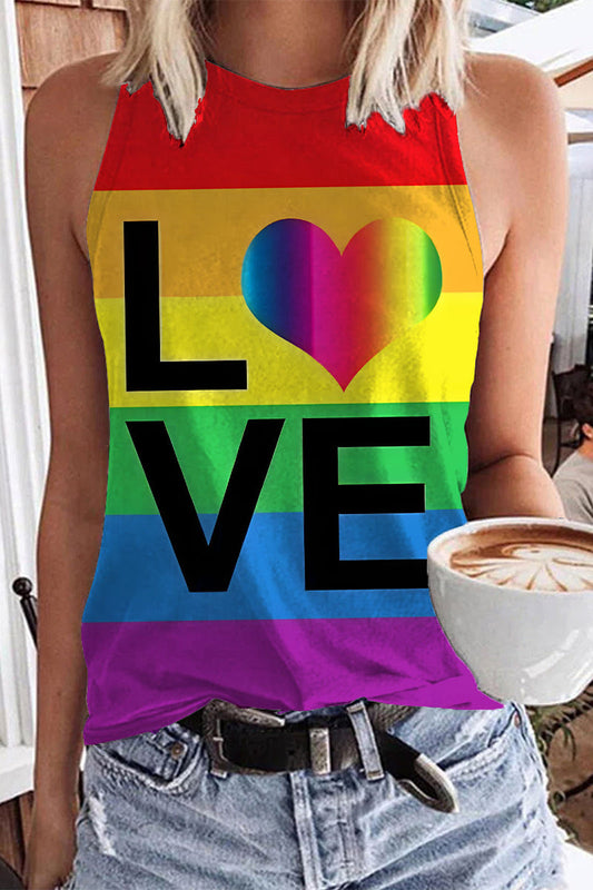 Lgbt Rainbow Love Art Tank Top