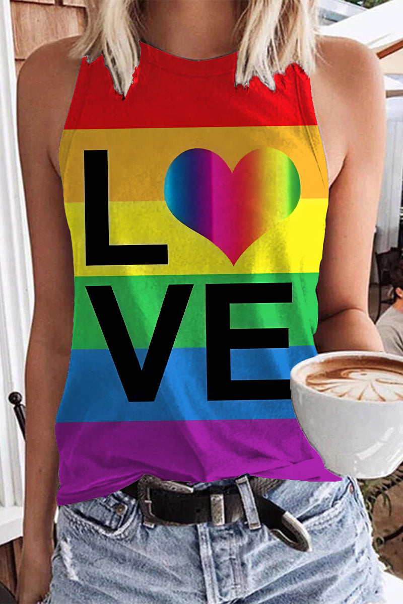 Lgbt Rainbow Love Art Tank Top