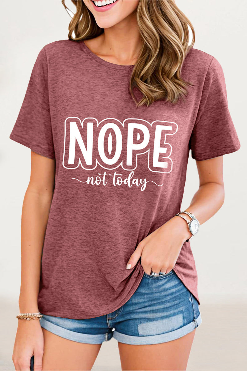 Letter Print O Neck T-shirts