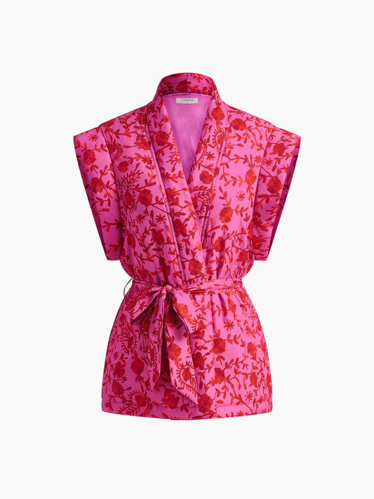 Boheme Printed Belted Vest