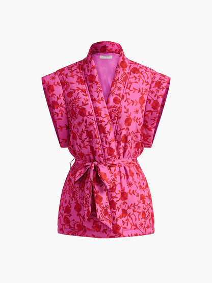 Boheme Printed Belted Vest