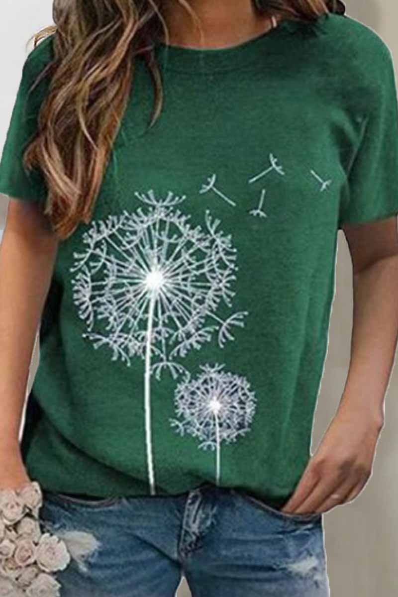 Street Print O Neck T-shirts(8 Colors)