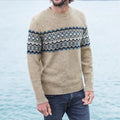 Vintage Geometry Jacquard Crew Neck Cozy Sweater elevenforest
