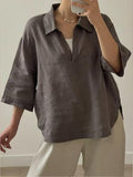 Women's Cotton Linen Casual Shirt