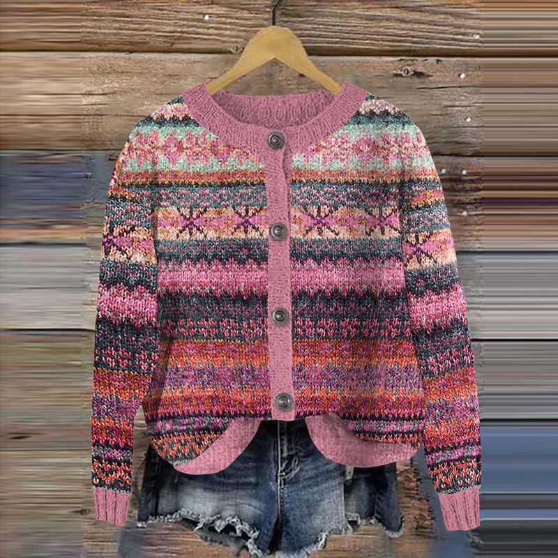 Vintage Fairman Island Knit Jacquard Sweater Cardigan elevenforest