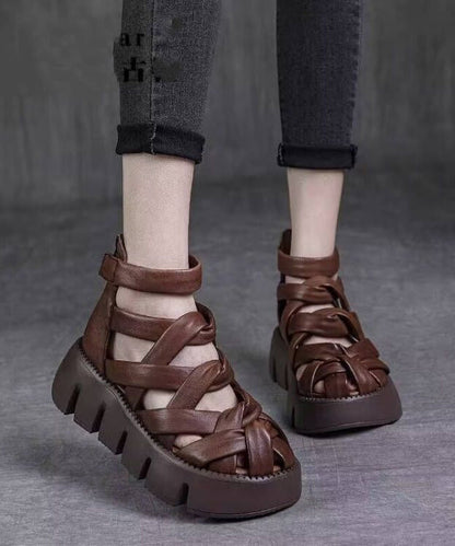Summer New Black Hollow Out Roman Sandals Ap1043