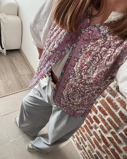 Printed Quilted Waistcoat