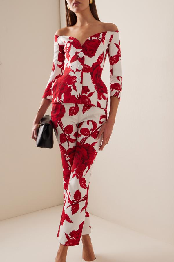 Cynthia Printed Off-shoulder Set