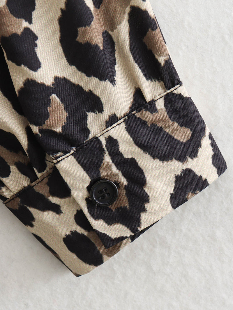 Spring Festival Leopard Shirt Leopard Pants Suit