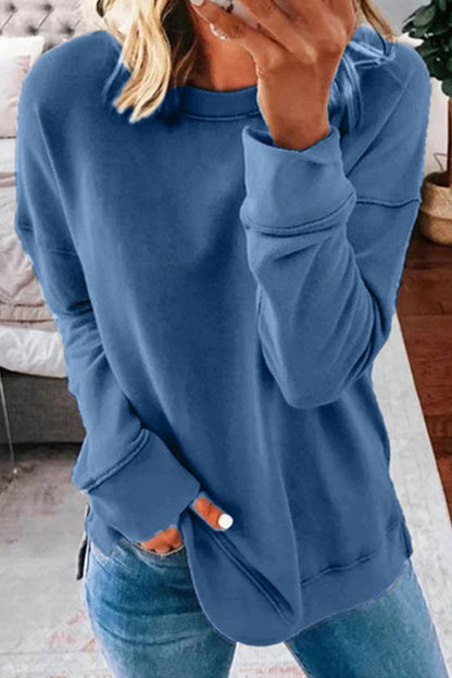 Split Joint O Neck T-shirts(11 Colors)
