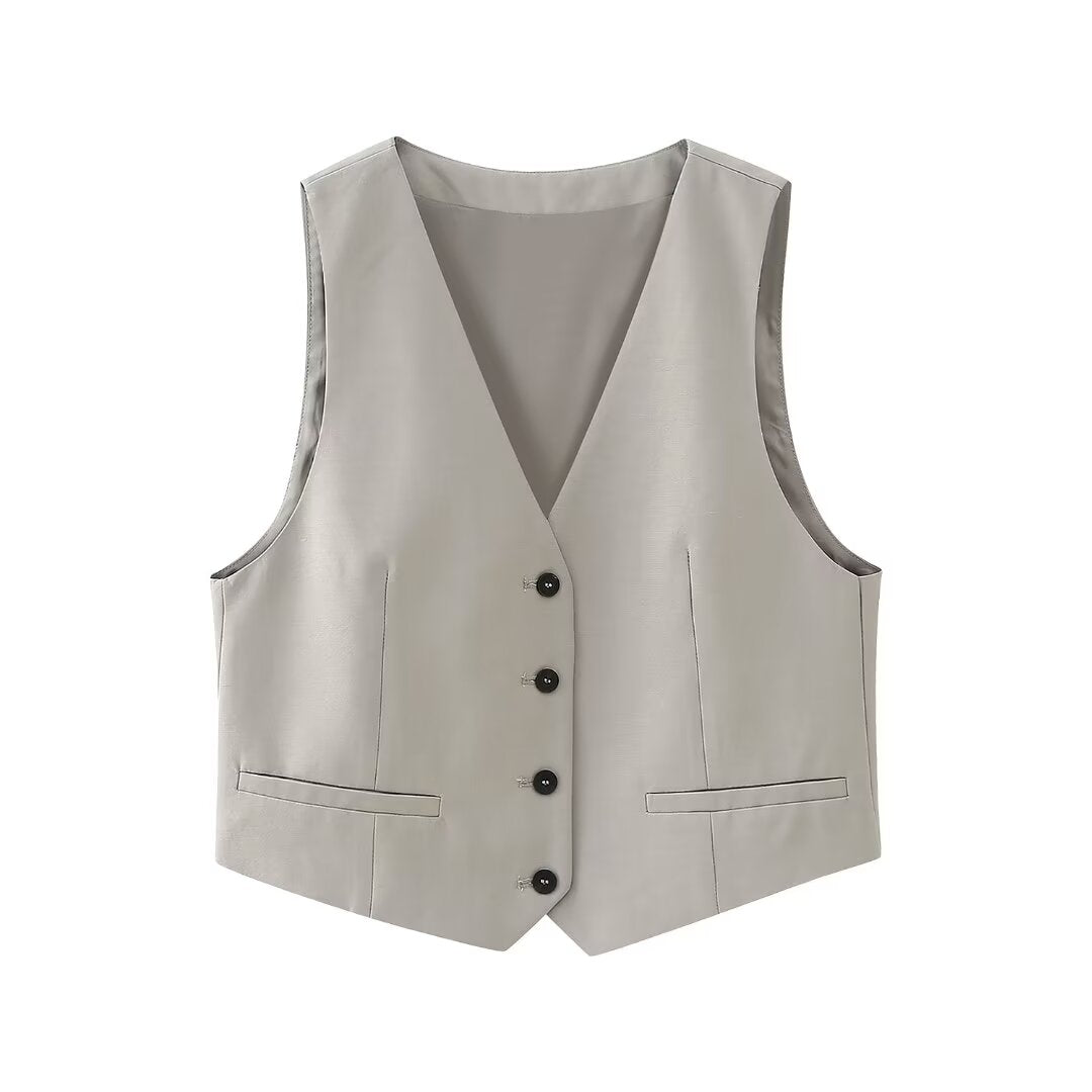 Spring Slim Fit Short Vest Strap Accessories Neutral Pants – and Stylish ’s