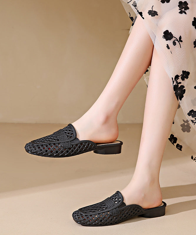 New Apricot Hollow Out Breathable Slide Sandals Ap1058