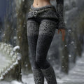Vintage Viking Pattern Art Knit Cozy Casual Leggings artswardrobe
