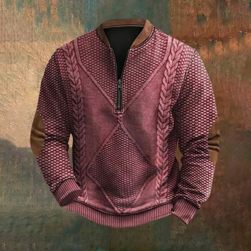 Vintage Western Men's Zipper Sweatshirt elevenforest