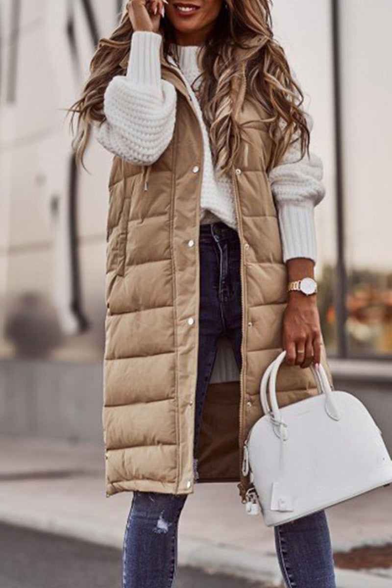Street Zipper Mandarin Collar Vests(5 Colors)